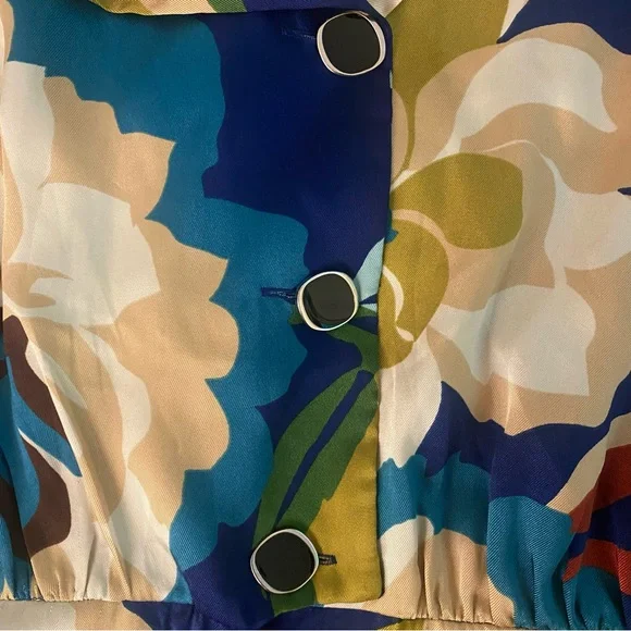 ZARA FLORAL PRINT JUMPSUIT XS NWT - Picture 7 of 11